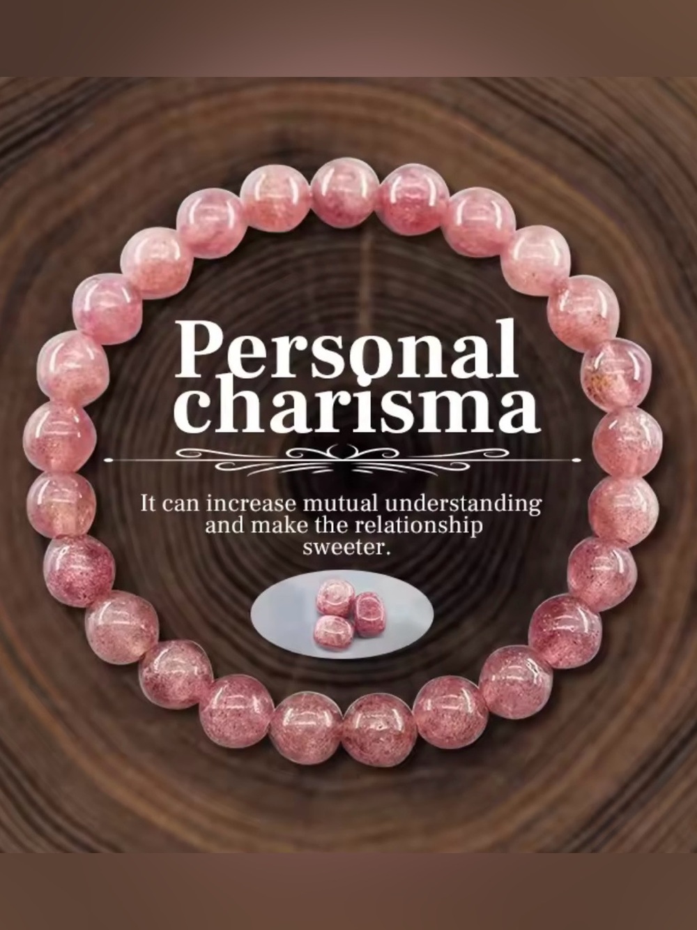 JD Gems jewelry personal charisma pink Beaded Bracelet natural stone 6/8/10mm